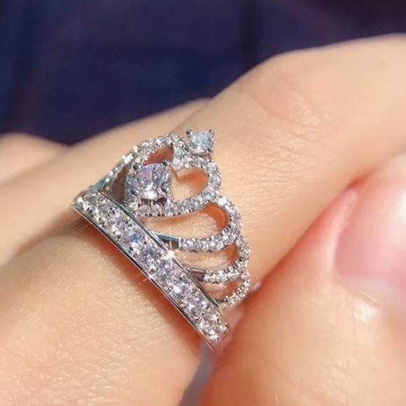 STERLING SILVER CROWN 👑 RING - Picture 5 of 5